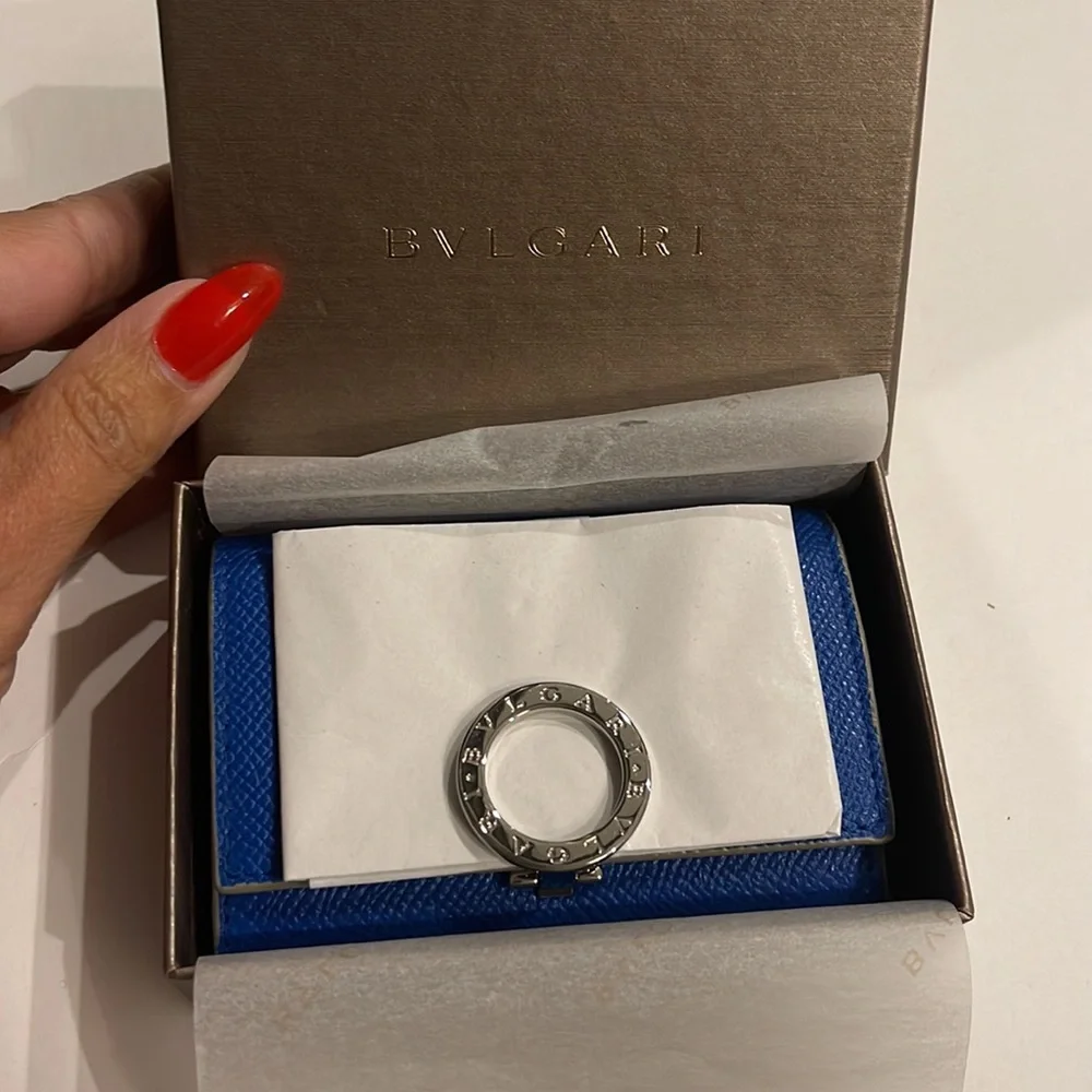 Bulgari Card Wallet w/ Certification, really unique and sophisticated